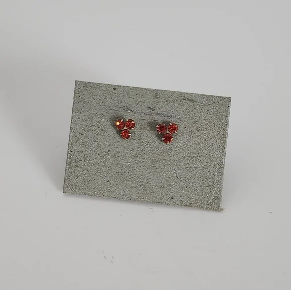 **FREE add-on** Orange Rhinestone Earrings - Picture 1 of 2